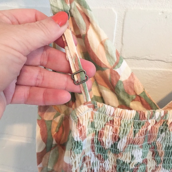 Abercrombie & Fitch Maxi dress Cotton Lined Tiered Pleated Knotted Strap Sz S - Picture 8 of 14